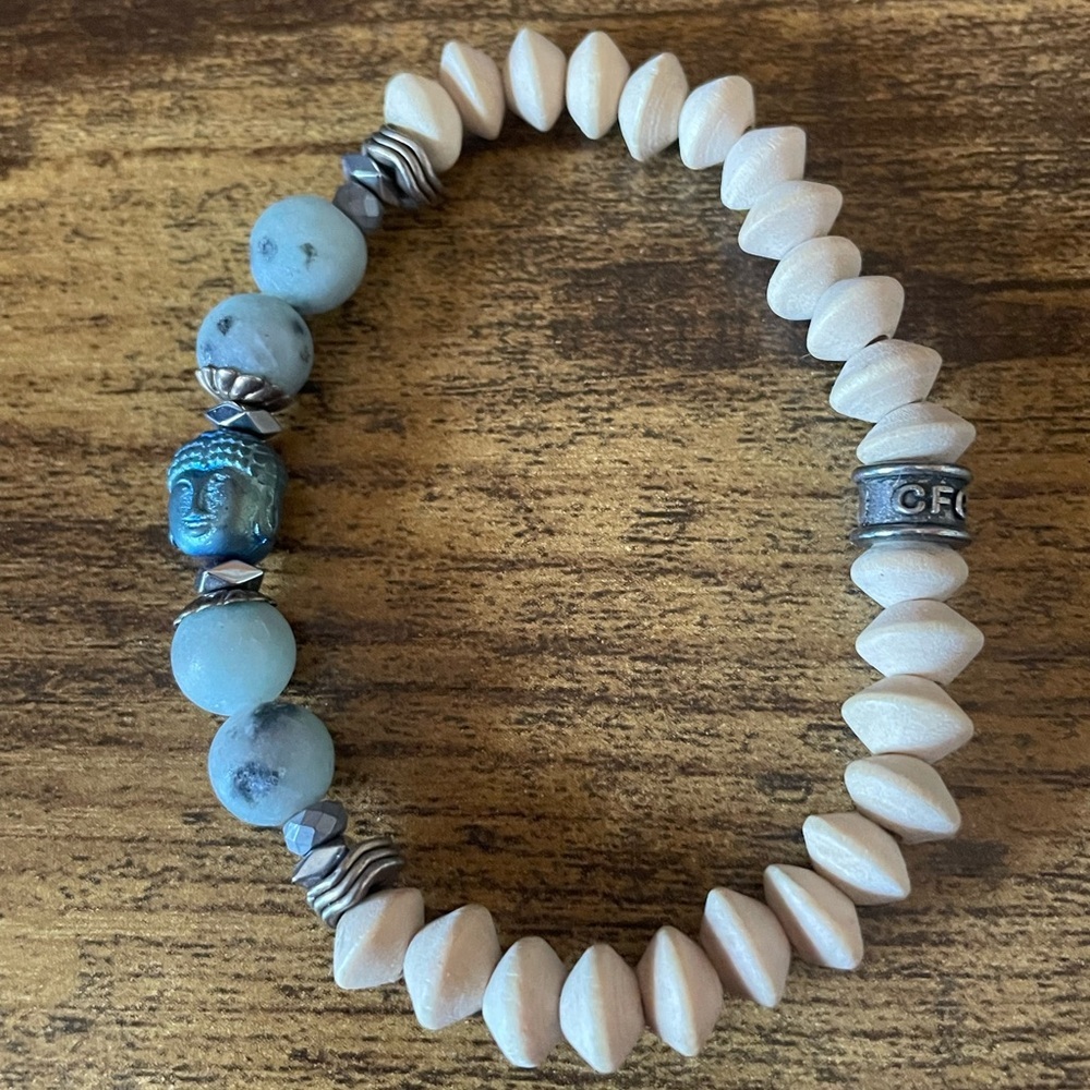 Beaded Bracelet with Buddha Charm - Picture 2 of 4